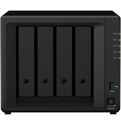

Synology DS418 4-bay NAS Network Storage Server (no internal hard drive)