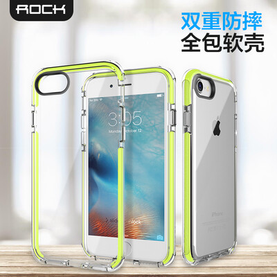 

Локк (ROCK) 7/8 Apple, телефон оболочка iphone7 / 8 все включен защитный рукав отлично падение силикона сопротивления мягкой оболочка прозрачная зеленая серия щит