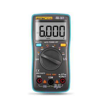 

Auto Digital Multimeter 6000 Counts Backlight ACDC Transform Ohm Ammeter Resistance Capacitance Temperature Tester Meter ZT102
