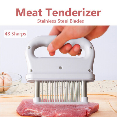 

Meat Tenderizer 48 Sharps Stainless Steel Blades Kitchen Tool for Steak Chicken Fish Pork