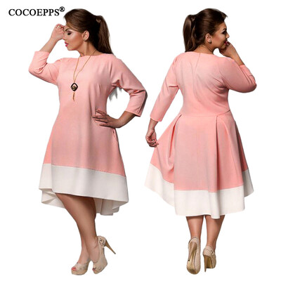 

COCOEPPS  Large Size Female dresses New 2017 Autumn Patchwork Dress winter plus size women clothing Elegant Evening Vestidos