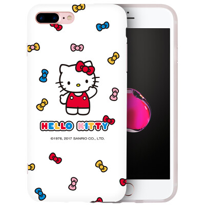 

Hello Kitty Apple 7/8 Plus Mobile Shell iPhone7 / 8 Plus Cartoon Sleeve All-In-One Silicone Shatterproof Shoulder 5.5 "Playful Hello Kitty