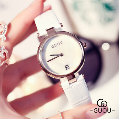 

GUOU Fashion Wrist Watch Luxury Women Watches Ladies Simple Quartz Watch Calendar Clock