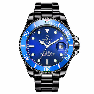 

TEVISE T801 High-quality Skeleton Automatic Men Mechanical Watch Moon Phase Stainless Steel Clock Mens Business Men Wristwatches R