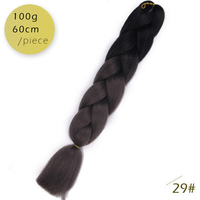 

AISI HAIR Ombre Kanekalon Braiding Hair Extensions 24inch 100g Synthetic Jumbo Braids Hair Fiber Pink Purple Blue Green 1pce