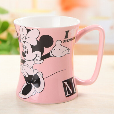 

Disney Disney Ceramic Cup Coffee Cup Cup Colorful Beiqi Cup (Minnie Powder