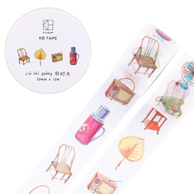 

Kinbor hand book&paper tape 30mm10m hand book sticker creative color tape hot air balloon DTB64184