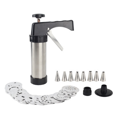 

Cookie Press Kit Gun Machine Cookie Making Cake Decoration 13 Press Molds & 8 Pastry Piping Nozzles Cookie Tool Biscuit Maker