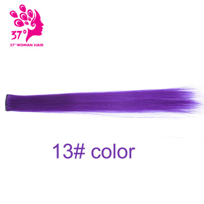 

Fashion hair extension for women Long Synthetic Clip In Extensions Straight Hair piece Party Highlight Punk Cosplay Colorful