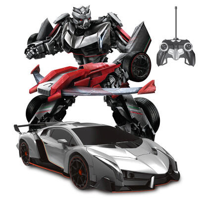 

MZ) Remote Control Car Poison Ares Charging Gift Box Large Size Induction Transform 5 Dai-kan Auto Kids Kids Boys Toy Cars Robots Gray