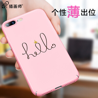 

Illustrator Apple 7 & 8 Plus Phone Case iPhone7 plus & 8 Plus Phone Case 5.5 "Mobile Phone Case Embossed Phone Case Ghosts Weird Series Hello