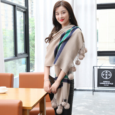 

Shanghai stock STORY Of SHANGHAI ladies scarves autumn&winter warm thick shawl army green