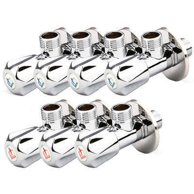 

潜水艇（Submarine）F006473 冷热水通用角阀7件套装 国标4分口 铜镀铬亮面 美观大方