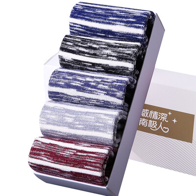 

Nanjiren 5 double striped tube socks mens vintage cotton mens socks