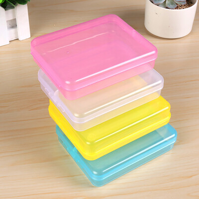 

4pcs Transparent Box Cosmetics Storage Box Plastic Small Rectangle PP Box With Lid Parts Box