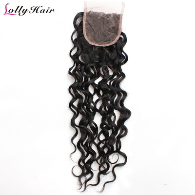 

4*4 Free Part Lace Closure Brazilian Water Wave Lace Closure 7A Unprocessed Virgin Human Hair Brazilian Virgin Hair Water Wave