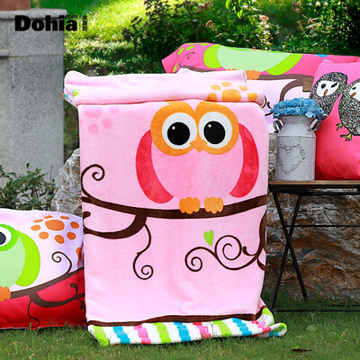 

Jingdong supermarket] more love (Dohia) cartoon four seasons flannel blankets coral velvet blanket - forest singing 150 * 200cm