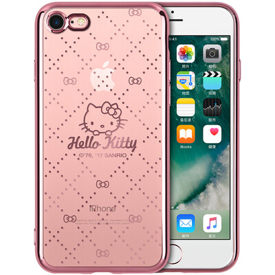 

Hello Kitty Apple, телефон оболочка 7/8 iPhone7 / 8 мультфильма падение сопротивления защитных рукав прозрачных оболочек обшивка 4,7 дюйма QUILTED ветра