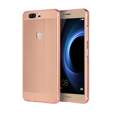 

Luxury Case for Huawei Honor V8 Aluminum Bumper+Acrylic Panel Back Glossy Business Cover for Huawei Honor V8