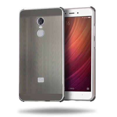 

Luxury Case for Xiaomi Redmi Note 4X Aluminum BumperAcrylic Panel Back Glossy Business Cover for Redmi Note 4 Global Version