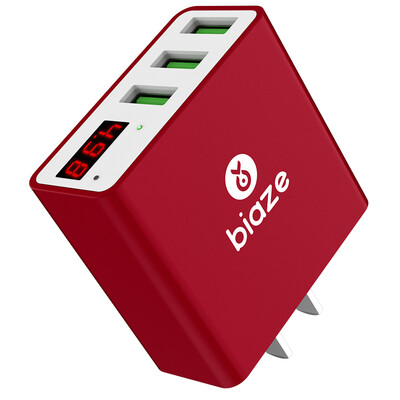

Би Диас (BIAZE) 3-портовый USB телефон зарядное устройство зарядки подключи цифровой дисплей поддержки плоскопанельных M11 Red Apple / Samsung / проса / Huawei / OPPO / VIVO