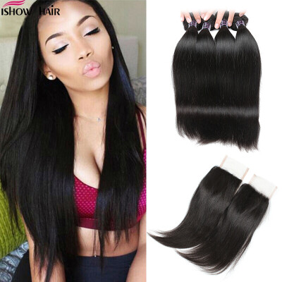 

Cheap Hot Selling Peruvian Virgin Hair Straight With Closure 3 Bundles Peruvian Straight Hair With Closure 7A Unprocessed Cheap Hu