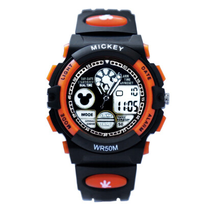 

Disney (Disney) multi-functional dual movement orange children's sports waterproof watch ELA-202-9