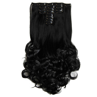 

AISIHAIR 16Colors Clip in Hair Extensions 8pcsset 22inch 55 cm Long Wavy Heat Resistant Hairpiece