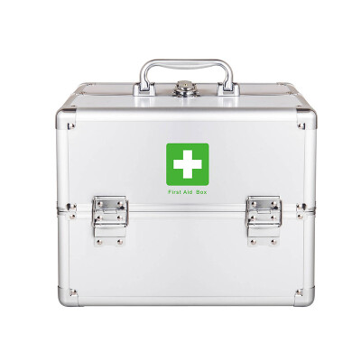 

Vilscijon Victorian aluminum double open household medicine box multi-function medicine box out of the box first aid kit medicine storage box small 3353