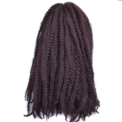 

18 Afro Kinky Twist Braids Hair Crochet Braids Hair Curl Crochet Synthetic Braiding Hair 100gPiece Brown Black Purple Color