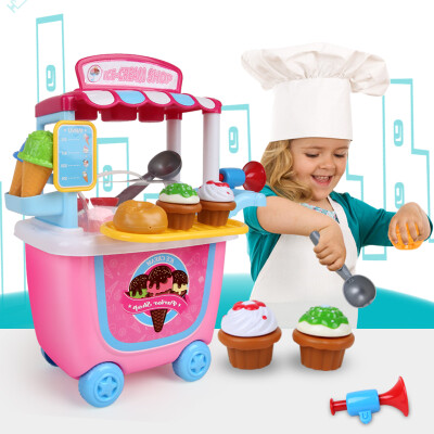 

Gou GouGou GOUGOUSHOU) educational toys children play house role playing simulation toys ice cream trolley