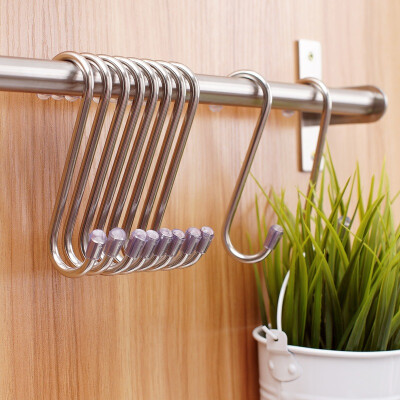 

Ou Runzhe hook stainless steel S-type home bathroom double-sided hook plus 10 copies installed