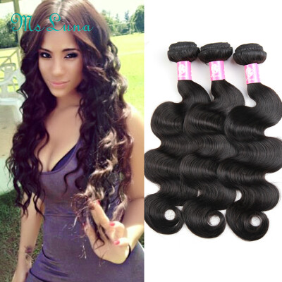 

4 Bundles Brazilian Virgin Hair Body Wave Grade 7A grade virgin Unprocessed Human Hair Weaves Ms Luna Hair Products Shipping Free