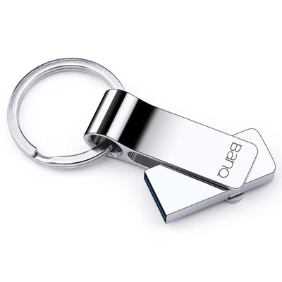 

banq F90 64GB USB30 high-speed all-metal large ring flash disk silver