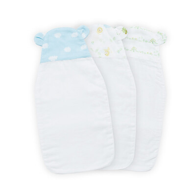 

Хлопок Возраст (PurCotton) sweatbands марли младенец отделение Ханьцзинь 25x50cm синие облака дома + дерево + лев 3 / мешок