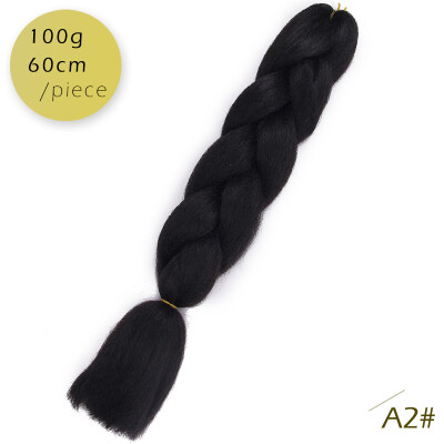 

AISI HAIR 100g/pcs 24inch Kanekalon Jumbo Braids Hair Ombre Two Tone Colored Synthetic Hair for Dolls Crochet Hair