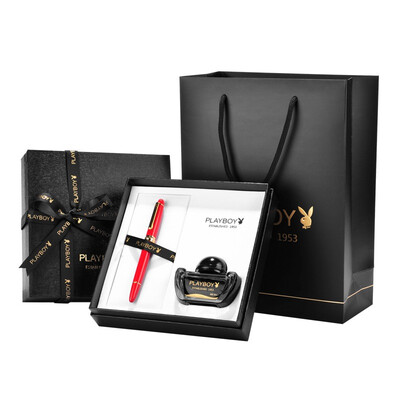

Playboy (PLAYBOY) Prelude Pure Red Gold Clamp Pen / Ink Pen + Ink Gift Set-P1005
