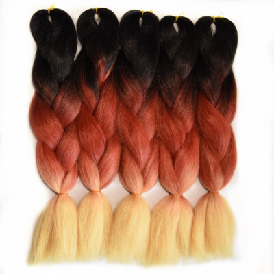 

8 pcs/pack Chorliss 24" Ombre Braiding Hair Crochet Braids Synthetic Crochet Hair Extension 100g/pack