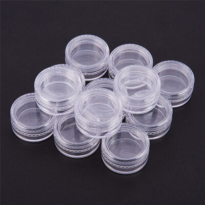 

PH PANDAHALL 40 Pcs Round Clear Plastic Bead Containers for Beads jewelry findings Storage