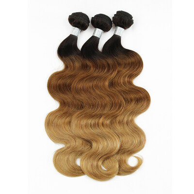 

Brazilian human hair body wave 3 tone T43027 ombre hair extension 3 pcs set