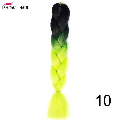 

Silky Strands 24'' 100g Ombre Synthetic Braiding Hair Extensions For Crochet Braids Kanekalon Jumbo Braids Two Tone Ombre Color 1p