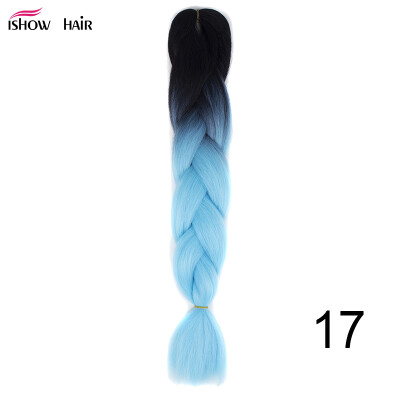 

Silky Strands 24'' 100g Ombre Synthetic Braiding Hair Extensions For Crochet Braids Kanekalon Jumbo Braids Two Tone Ombre Color 1p