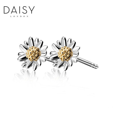 

British DAISY LONDON handmade 6mm yellow daisy 925 fungus nail 6mm studs