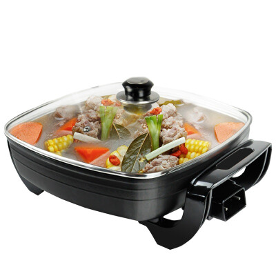 

Baijie Korean style multi-function electric wok electric barbecue oven multi-purpose square pot DG3001-L black