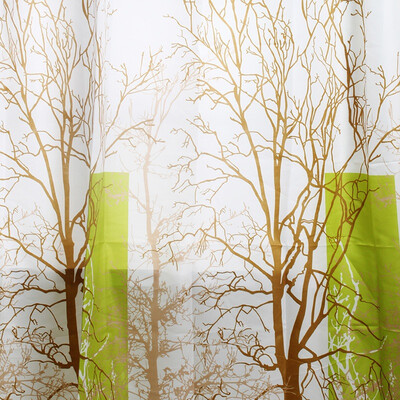 

Mercure polyester shower curtain waterproof mold can be machine wash sky tree pattern shower curtain 180 180CM