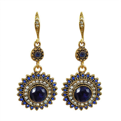 

Outdoor Vintage Bohemian Ethnic Earrings Sun Flower Earrings With Gift Box