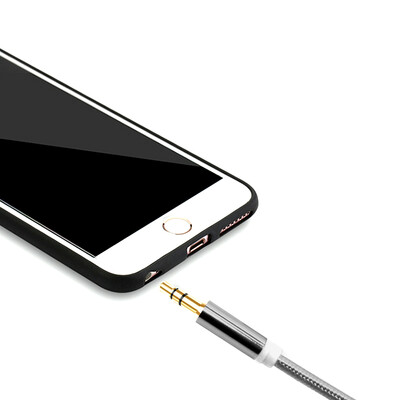 

Huashi car aux audio cable car with pure copper 35mm male double male mobile phone car audio cable black