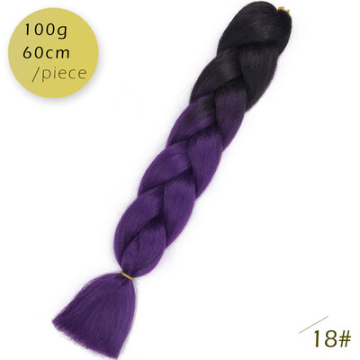 

AISI HAIR 100g / pcs 24inch Kanekalon гигантский косы Волосыломбер Две тонныЦветные синтетические волосы для кукол Вязание крю