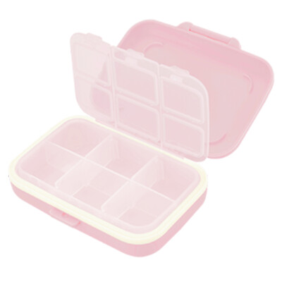 

Netease carefully selected portable multi-function classification storage box food grade PP material pill box jewelry sorting box pink