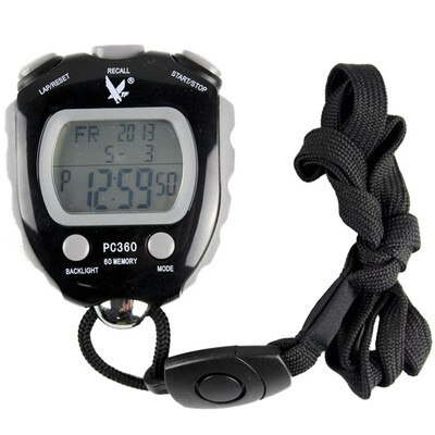 

Многофункциональный таймер Tenfu Секундомер светящихся три ряда 60 водонепроницаемой кожи игра, посвященная Chronograph назначенный PC360